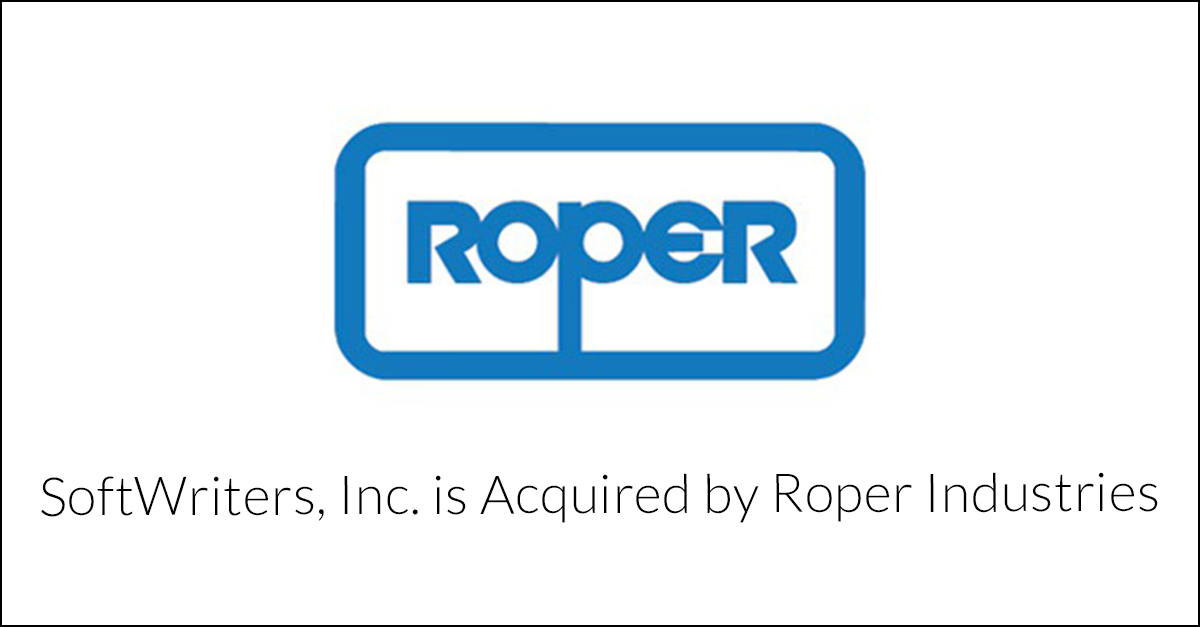 SoftWriters, Inc. is Acquired by Roper Industries