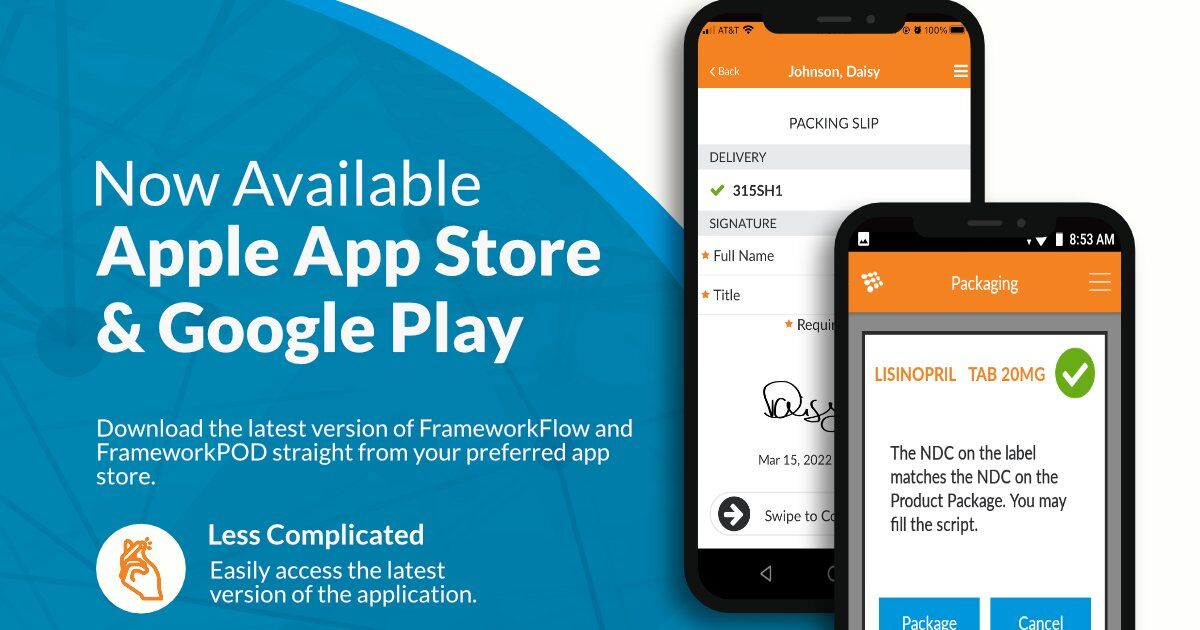 FrameworkFlow & FrameworkPOD Now Available on Apple and Google Play.